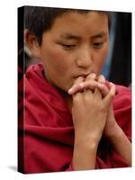 Monk from Songzhanling Monastery, Zhongdian, Deqin Tibetan Autonomous Prefecture, China-Pete Oxford-Stretched Canvas