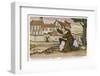 Monk Gives a Nun an Affectionate Spanking-null-Framed Photographic Print