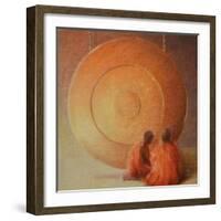 Monk, Gong and Pupil-Lincoln Seligman-Framed Giclee Print