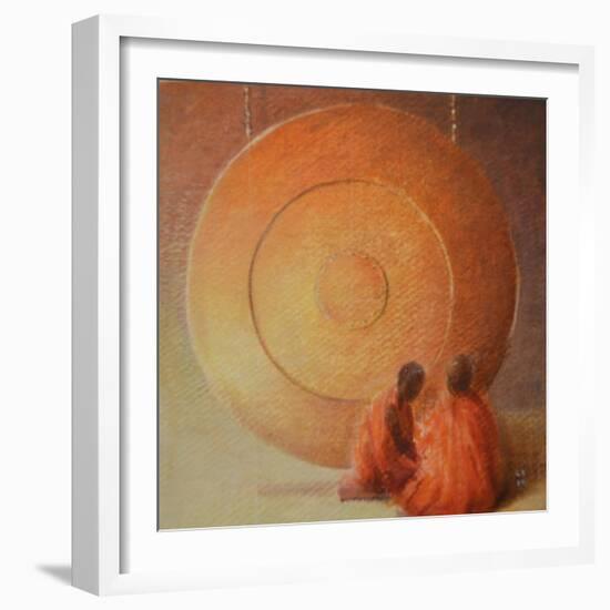 Monk, Gong and Pupil-Lincoln Seligman-Framed Giclee Print