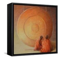 Monk, Gong and Pupil-Lincoln Seligman-Framed Stretched Canvas