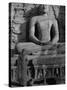 Monk in Front of the Seated Buddha Statue, Gol Vihara, Polonnaruwa, Sri Lanka, Asia-Bruno Morandi-Stretched Canvas