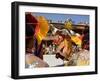 Monk in Wooden Mask in Traditional Costume, Hemis Festival, Hemis, Ladakh, India-Simanor Eitan-Framed Photographic Print