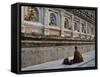 Monk, Mahabodhi Temple, Bodh Gaya (Bodhgaya), Gaya District, Bihar, India, Asia-Jochen Schlenker-Framed Stretched Canvas