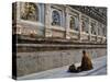 Monk, Mahabodhi Temple, Bodh Gaya (Bodhgaya), Gaya District, Bihar, India, Asia-Jochen Schlenker-Stretched Canvas