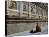 Monk, Mahabodhi Temple, Bodh Gaya (Bodhgaya), Gaya District, Bihar, India, Asia-Jochen Schlenker-Stretched Canvas