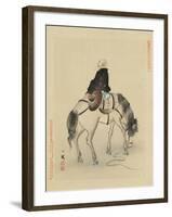 Monk on Horse-null-Framed Art Print