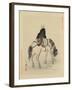 Monk on Horse-null-Framed Art Print