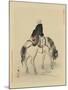 Monk on Horse-null-Mounted Art Print