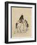 Monk on Horse-null-Framed Art Print