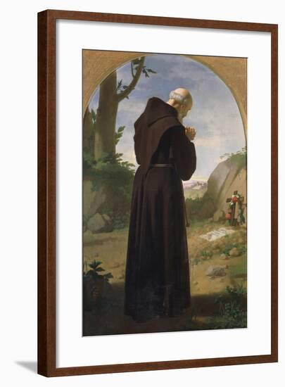 Monk Praying at a Grave, 1867-null-Framed Giclee Print