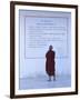 Monk Reading Burmese Wall Script, Shwedagon, Yangon (Rangoon), Myanmar (Burma), Asia-Gavin Hellier-Framed Photographic Print