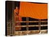 Monk Reading, Vientiane, Laos, Indochina, Southeast Asia, Asia-Godong-Stretched Canvas