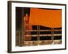 Monk Reading, Vientiane, Laos, Indochina, Southeast Asia, Asia-Godong-Framed Photographic Print