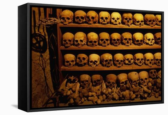 Monk Remnants at Great Meteoron Ossuary-Paul Souders-Framed Stretched Canvas