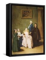 Monk's Visit-Pietro Longhi-Framed Stretched Canvas