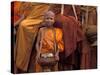 Monk with Alms Wok at That Luang Festival, Laos-Keren Su-Stretched Canvas