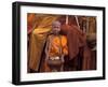 Monk with Alms Wok at That Luang Festival, Laos-Keren Su-Framed Premium Photographic Print