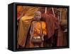 Monk with Alms Wok at That Luang Festival, Laos-Keren Su-Framed Stretched Canvas