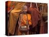 Monk with Alms Wok at That Luang Festival, Laos-Keren Su-Stretched Canvas