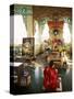 Monk Worshipping, Kuthodaw Pagoda, Mandalay, Myanmar (Burma)-Upperhall-Stretched Canvas