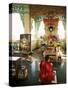Monk Worshipping, Kuthodaw Pagoda, Mandalay, Myanmar (Burma)-Upperhall-Stretched Canvas