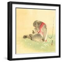 Monkey and Bee-Koson Ohara-Framed Giclee Print