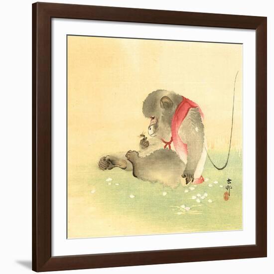 Monkey and Bee-Koson Ohara-Framed Giclee Print