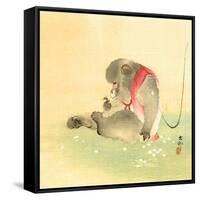 Monkey and Bee-Koson Ohara-Framed Stretched Canvas