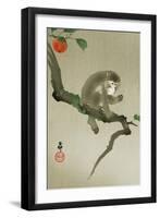 Monkey and Persimmon-Koson Ohara-Framed Giclee Print