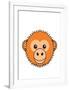 Monkey - Animaru Cartoon Animal Print-Animaru-Framed Giclee Print