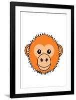 Monkey - Animaru Cartoon Animal Print-Animaru-Framed Giclee Print