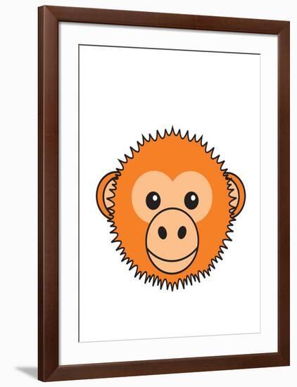 Monkey - Animaru Cartoon Animal Print-Animaru-Framed Giclee Print