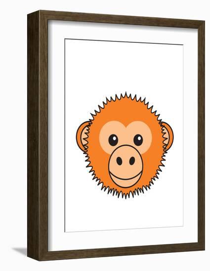 Monkey - Animaru Cartoon Animal Print-Animaru-Framed Giclee Print