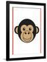 Monkey - Animaru Cartoon Animal Print-Animaru-Framed Giclee Print