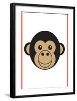 Monkey - Animaru Cartoon Animal Print-Animaru-Framed Giclee Print