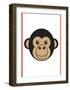 Monkey - Animaru Cartoon Animal Print-Animaru-Framed Giclee Print