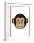 Monkey - Animaru Cartoon Animal Print-Animaru-Framed Giclee Print