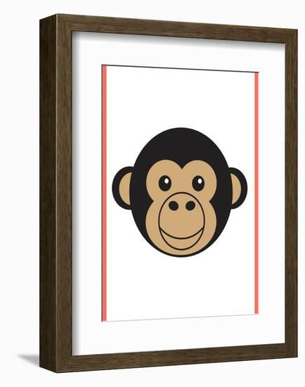 Monkey - Animaru Cartoon Animal Print-Animaru-Framed Giclee Print