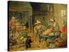 Monkey Banquet, 1810-David Teniers the Younger-Stretched Canvas