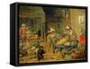 Monkey Banquet, 1810-David Teniers the Younger-Framed Stretched Canvas