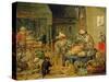 Monkey Banquet, 1810-David Teniers the Younger-Stretched Canvas