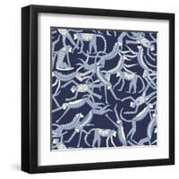 Monkey Blue-Sharon Turner-Framed Art Print