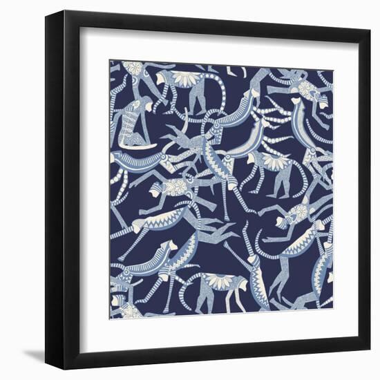 Monkey Blue-Sharon Turner-Framed Art Print