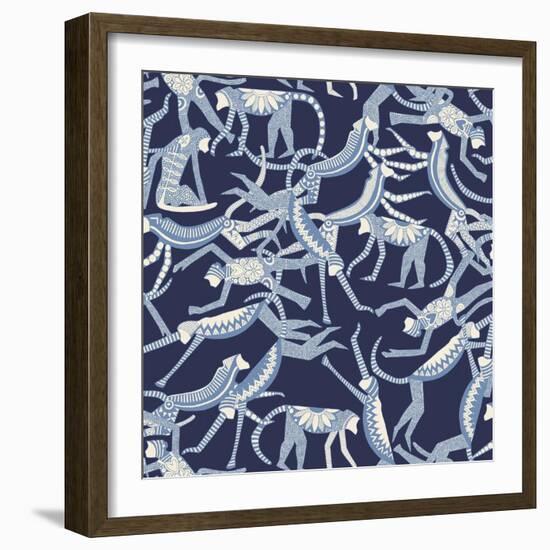 Monkey Blue-Sharon Turner-Framed Art Print