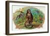 Monkey Brand Cigar Box Label-Lantern Press-Framed Art Print