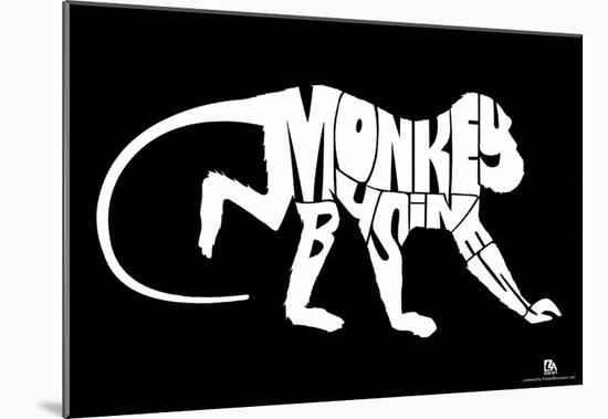 Monkey Business Text Poster-null-Mounted Poster