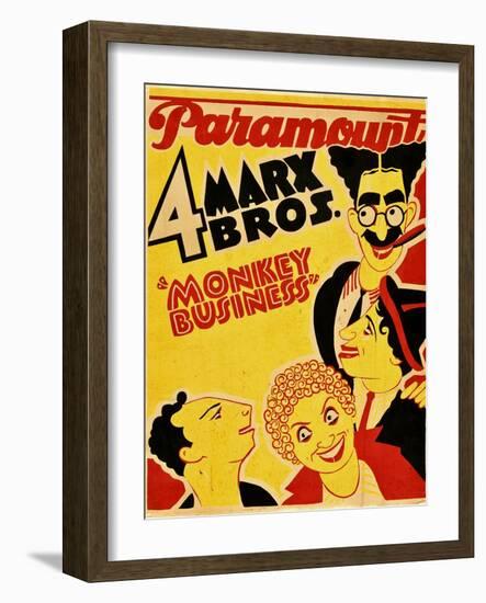 Monkey Business, the Marx Brothers, 1931-null-Framed Art Print