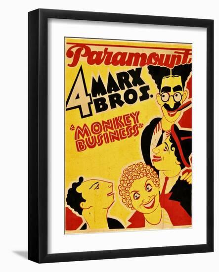 Monkey Business, the Marx Brothers, 1931-null-Framed Art Print