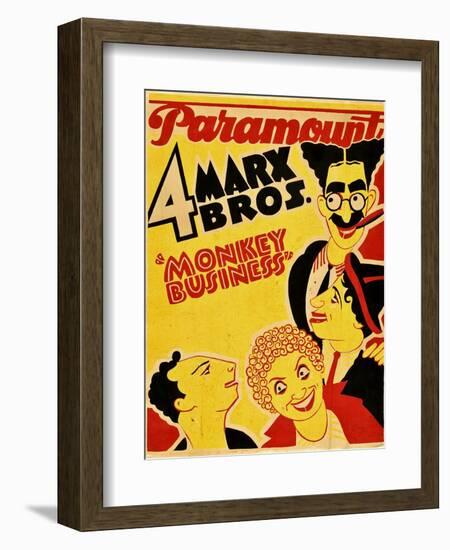 Monkey Business, the Marx Brothers, 1931-null-Framed Art Print